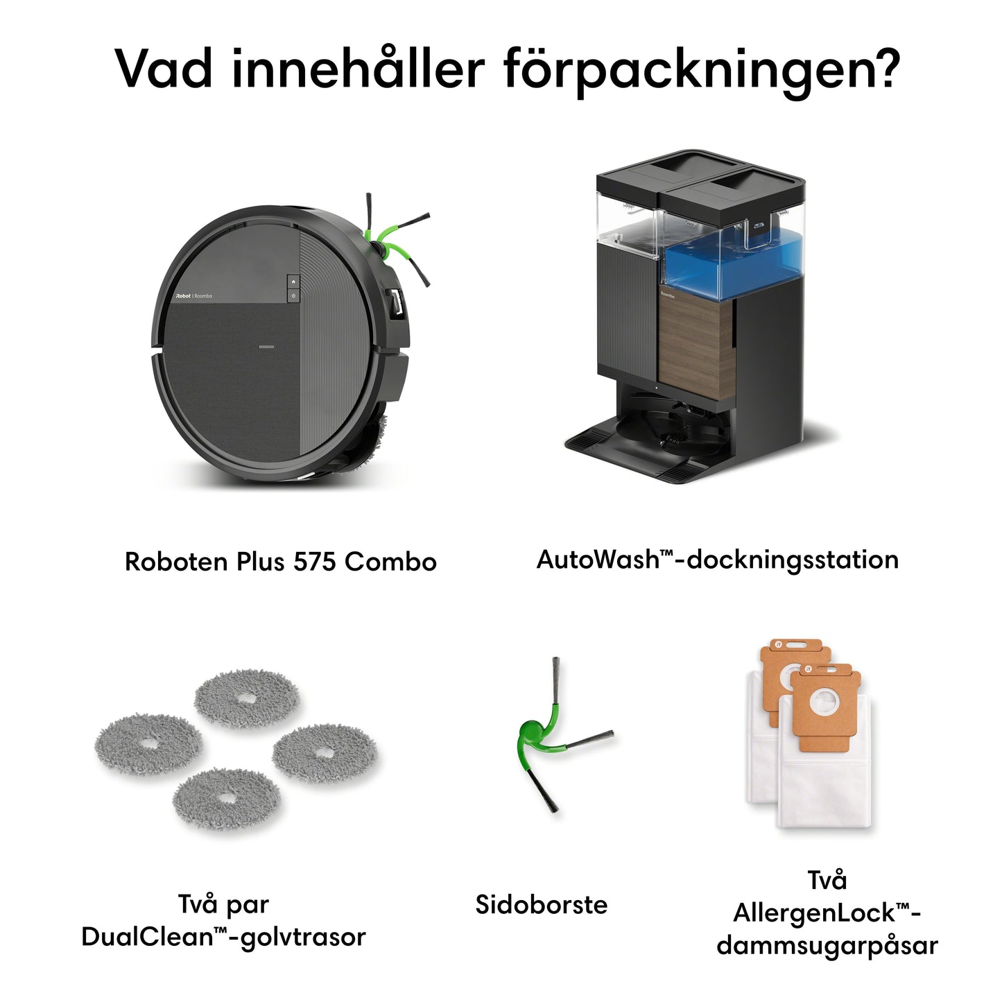 Roboten Roomba® Plus 575 Combo + dockningsstationen AutoWash™