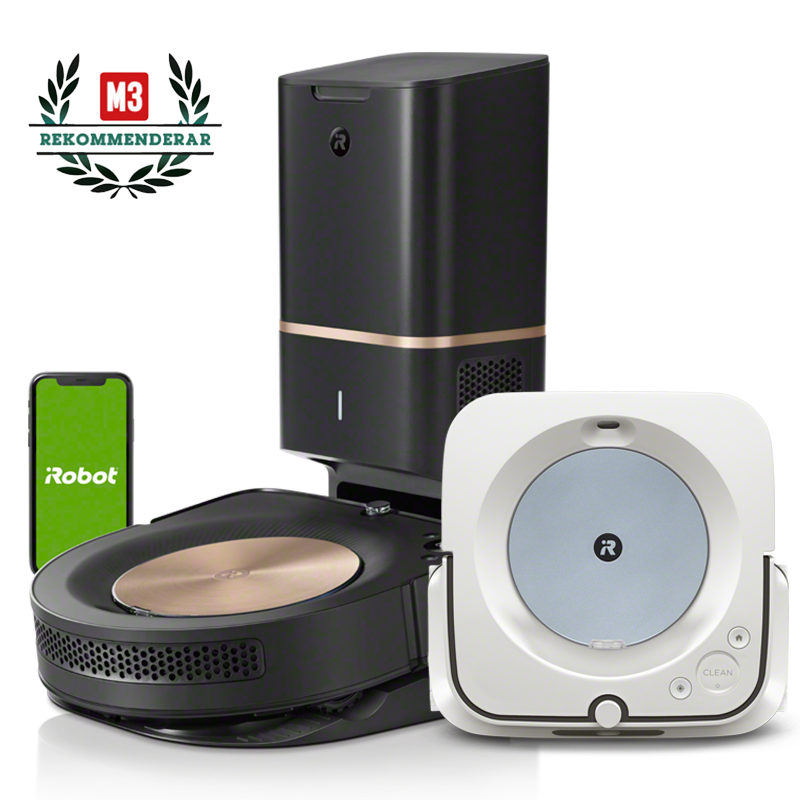 iRobot® Roomba® s9+ & Braava jet® m6 vitt/blå paket