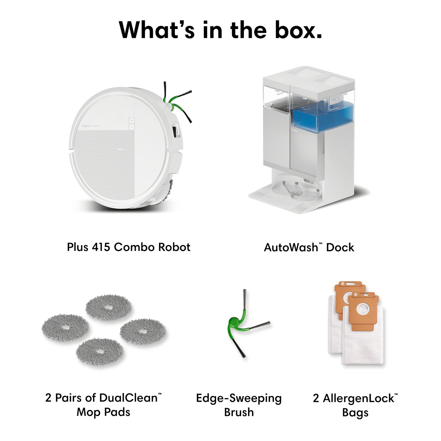 Roboten Roomba® Plus 415 Combo + dockningsstationen AutoWash™
