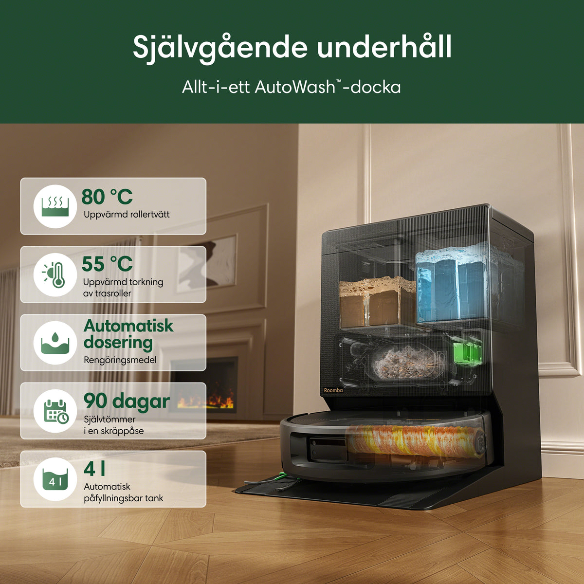 Roomba® Plus 675 Combo + AutoWash™-dockningsstation