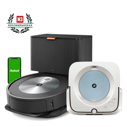 iRobot® Roomba® j7+ & Braava jet® m6 vitt/blå paket