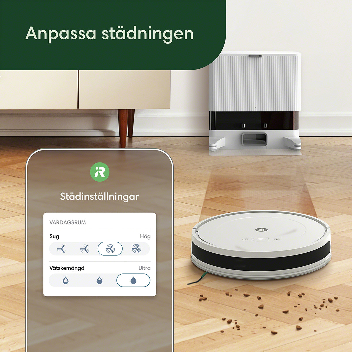 Roomba Combo® 2 Essential robot vit + AutoEmpty™ dockningsstation