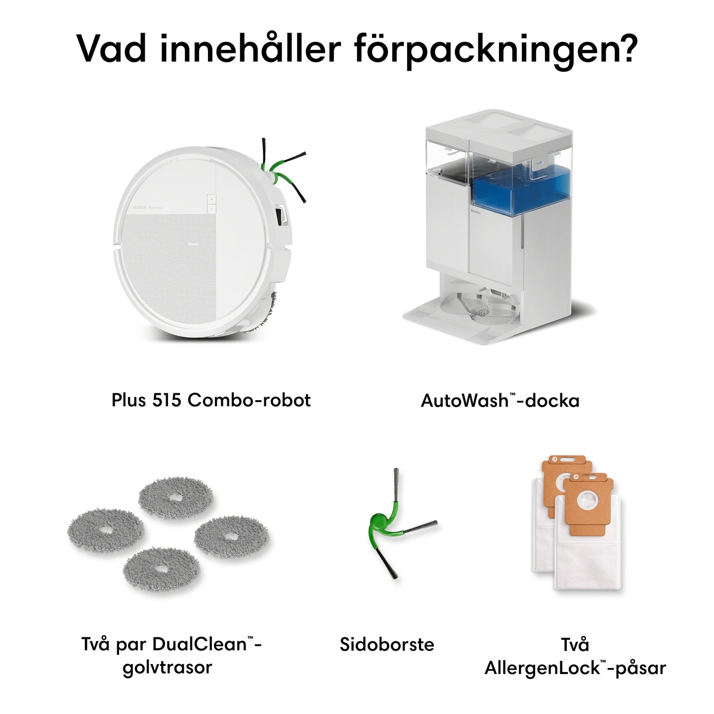 Roboten Roomba® Plus 515 Combo + dockningsstationen AutoWash™