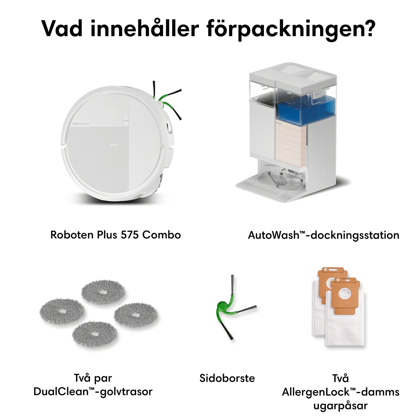Roboten Roomba® Plus 575 Combo + dockningsstationen AutoWash™