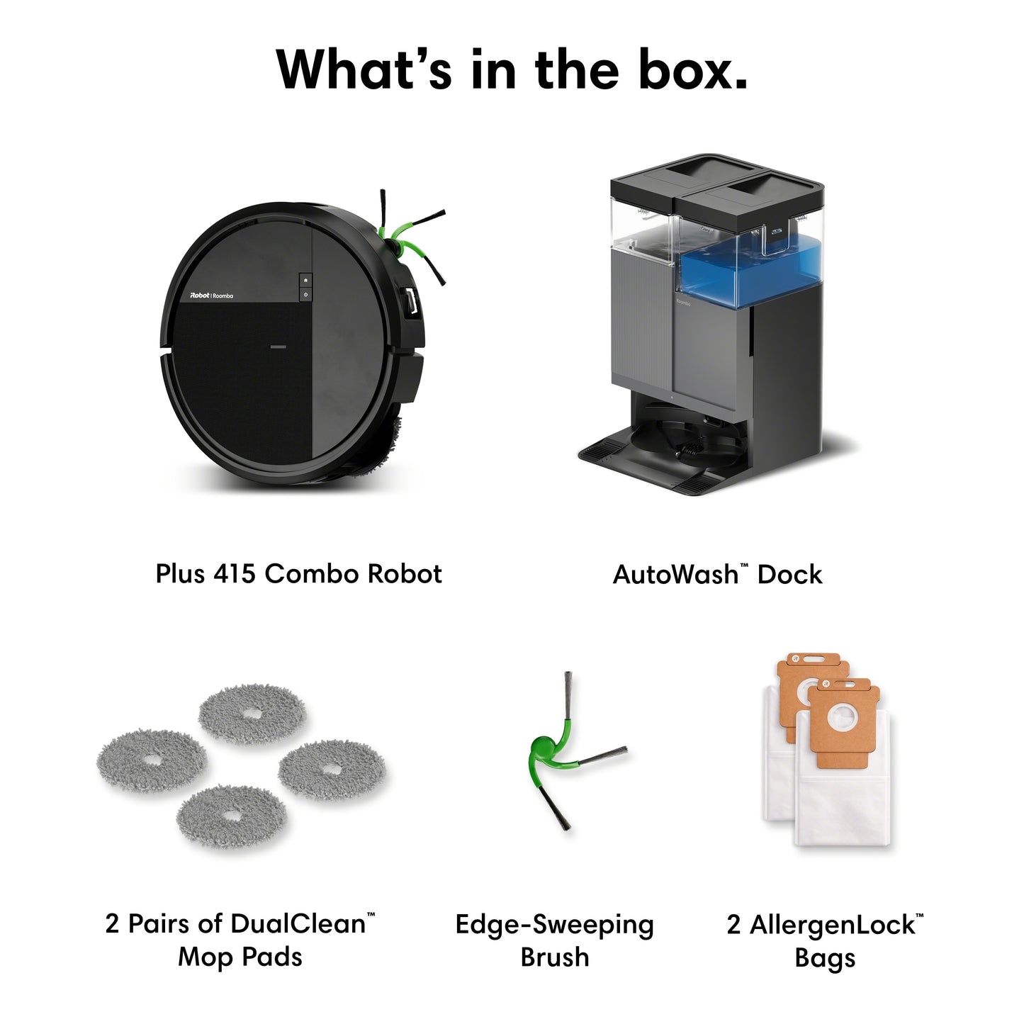 Roboten Roomba® Plus 415 Combo + dockningsstationen AutoWash™